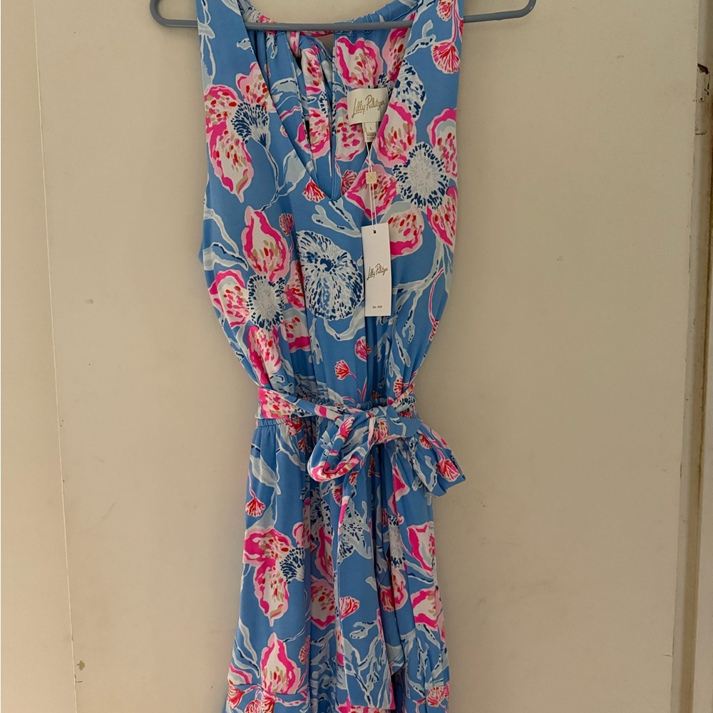 Lilly Pulitzer Blue and Pink Floral Dress